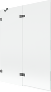Mexen Lunar vonios dušo 2-durys kairysis 130 x 150 cm, permatomas, gun metal - 897-130-100-95-00-L