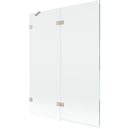 Mexen Lunar vonios ekrano 2-dalių kairė 130 x 150 cm, permatomos, šlifuotas nikelis - 897-130-100-97-00-L