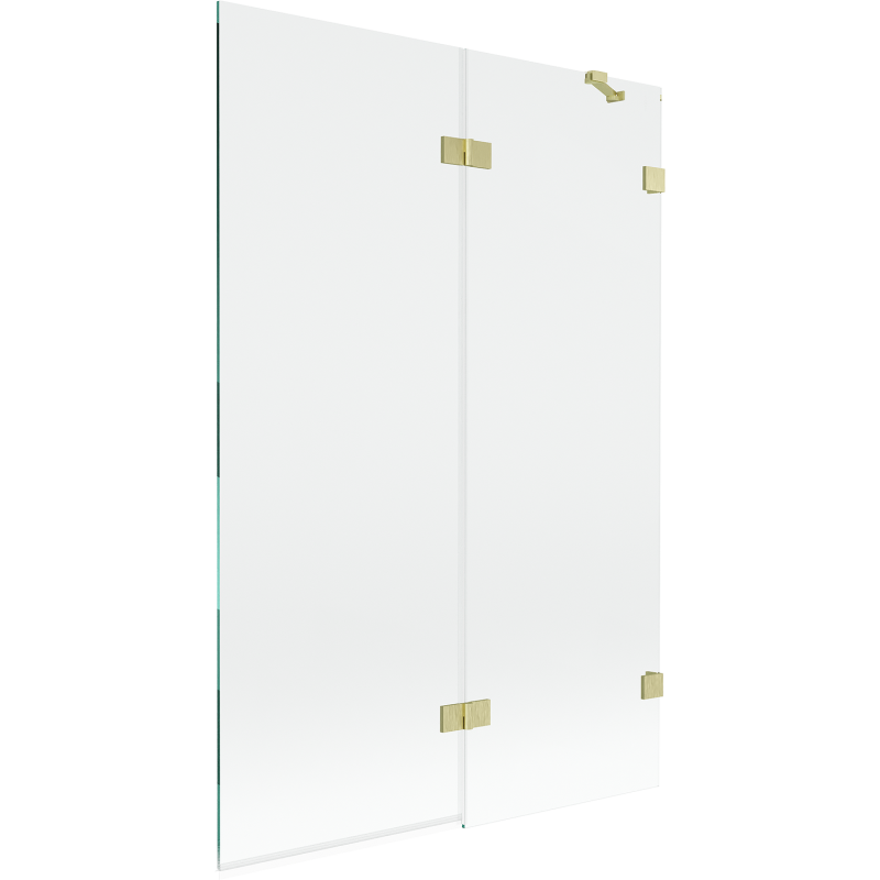 Mexen Lunar vonios ekranas 2-durų dešinysis 120 x 150 cm, skaidrus, auksinės šlifuotas - 897-120-100-55-00-P