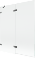 Mexen Lunar vonios ekranas, 2-jų durų, kairysis 140 x 150 cm, permatomas, ginklo metalo spalva - 897-140-100-95-00-L