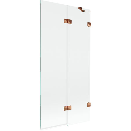 Mexen Lunar 2-jų durelių dešinės pusės vonios kambarys 90 x 150 cm, skaidrus, rožinis auksas - 897-090-100-60-00-P