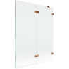Mexen Lunar vonios ekranas dviejų dalių, dešinysis, 130 x 150 cm, permatomas, rožinis auksas - 897-130-100-60-00-P