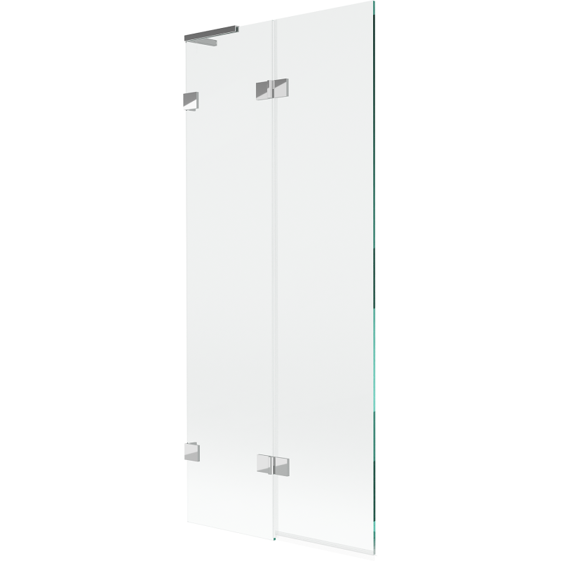 Mexen Lunar L vonios ekrano dviejų dalių kairysis 80 x 150 cm, skaidrus, chromas - 897L-080-100-01-00-L