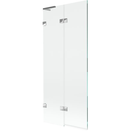 Mexen Lunar L vonios ekrano dviejų dalių kairysis 80 x 150 cm, skaidrus, chromas - 897L-080-100-01-00-L