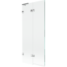 Mexen Lunar L vonios ekrano dviejų dalių kairysis 80 x 150 cm, skaidrus, chromas - 897L-080-100-01-00-L