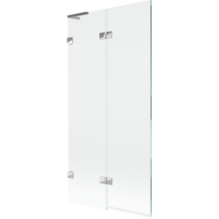 Mexen Lunar L vonios ekranas, 2 sparnų, kairysis 90 x 150 cm, skaidrus, chromas - 897L-090-100-01-00-L