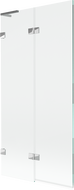 Mexen Lunar L vonios ekranas 2-durų kairysis 90 x 150 cm, skaidrus, chromas - 897L-090-100-01-00-L