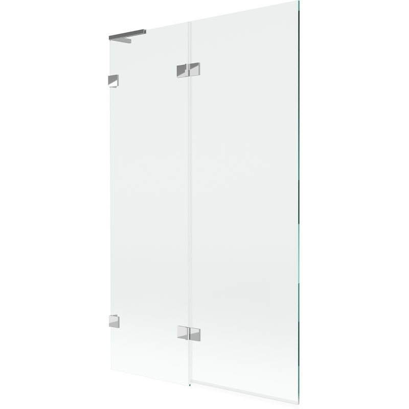 Mexen Lunar L vonios ekranas, 2 dalių, kairinis, 110 x 150 cm, skaidrus, chromas - 897L-110-100-01-00-L