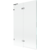 Mexen Lunar L vonios ekranas, 2 dalių, kairinis, 110 x 150 cm, skaidrus, chromas - 897L-110-100-01-00-L