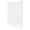 Mexen Lunar L vonios ekranas 2 dalių kairinis 120 x 150 cm, skaidrus, baltas - 897L-120-100-20-00-L