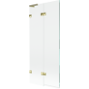 Mexen Lunar L Voniai Skirtas Atvartas 2-sparnas Kairysis 80 x 150 cm, skaidrus, auksinis - 897L-080-100-50-00-L