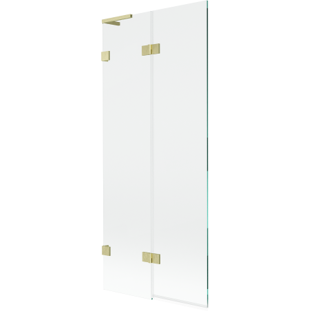 Mexen Lunar L dviejų dalių vonios ekranas, kairysis 80 x 150 cm, skaidrus, aukso šlifuotas - 897L-080-100-55-00-L