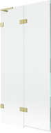 Mexen Lunar L vonios širmos dviejų durų, kairė, 90 x 150 cm, permatoma, auksinis šlifuotas - 897L-090-100-55-00-L