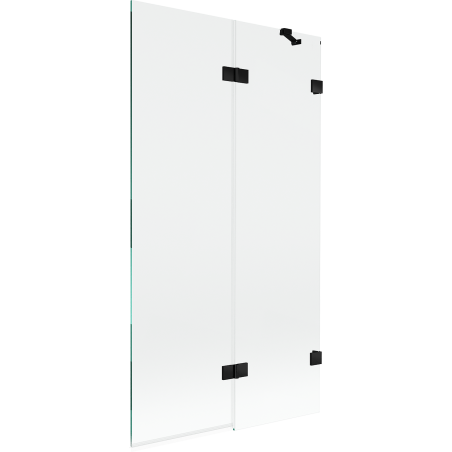 Mexen Lunar vonios ekrano 2 durys dešinės 100 x 150 cm, permatomas, juodas - 897-100-100-70-00-P