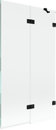 Mexen Lunar vonios ekrano 2 durys dešinės 100 x 150 cm, permatomas, juodas - 897-100-100-70-00-P