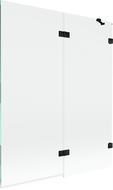 Mexen Lunar dviejų durų vonios ekranas, dešinysis 140 x 150 cm, permatomas, juodas - 897-140-100-70-00-P