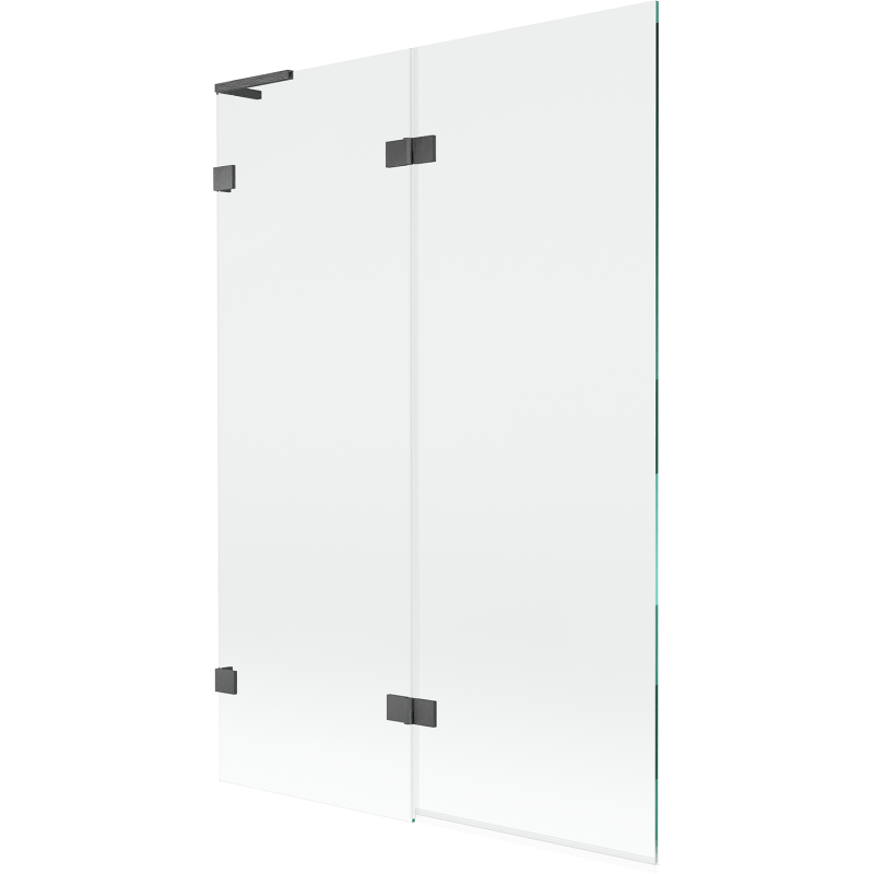 Mexen Lunar L vonios ekranas 2-dalių kairinis 120 x 150 cm, permatomas, ginklų pilkas šlifuotas - 897L-120-100-66-00-L