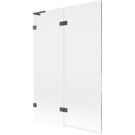 Mexen Lunar L vonios ekranas 2-dalių kairinis 120 x 150 cm, permatomas, ginklų pilkas šlifuotas - 897L-120-100-66-00-L