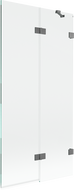 Mexen Lunar vonios dušo pertvara, 2-durų, dešinė 90 x 150 cm, skaidrus, pistoletinis metalas - 897-090-100-95-00-P