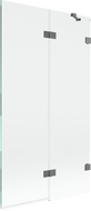 Mexen Lunar vonios dušo ekranas, 2-dalių, dešinysis, 100 x 150 cm, permatomas, gun metal - 897-100-100-95-00-P