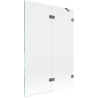 Mexen Lunar vonios ekranas, 2-jų sparnų, dešinysis 120 x 150 cm, skaidrus, ginklo metalo - 897-120-100-95-00-P