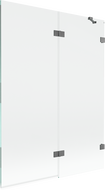 Mexen Lunar dviejų dalių dešinysis vonios ekranas 130 x 150 cm, skaidrus, pistoletinio metalo - 897-130-100-95-00-P