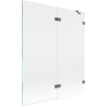 Mexen Lunar vonios pertvara su 2 durimis, dešinė, 140 x 150 cm, skaidri, gun metal - 897-140-100-95-00-P