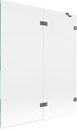 Mexen Lunar vonios pertvara su 2 durimis, dešinė, 140 x 150 cm, skaidri, gun metal - 897-140-100-95-00-P