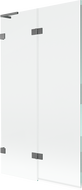 Mexen Lunar L vonios ekrano 2-durų kairysis 100 x 150 cm, skaidrus, pistoletinis metalas - 897L-100-100-95-00-L