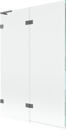 Mexen Lunar L vonios ekrano 2-jų durų kairinis 120 x 150 cm, skaidrus, ginklų metalas - 897L-120-100-95-00-L