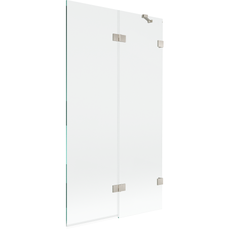 Mexen Lunar vonios dušo pertvara, dviejų durų, dešinė 100 x 150 cm, permatoma, šlifuota nikelio spalva - 897-100-100-97-00-P