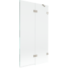 Mexen Lunar vonios dušo pertvara, dviejų durų, dešinė 100 x 150 cm, permatoma, šlifuota nikelio spalva - 897-100-100-97-00-P