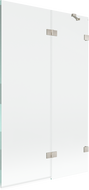Mexen Lunar vonios ekrano lankstomoji dvejų durų dešinysis 110 x 150 cm, skaidrus, šlifuotas nikelis - 897-110-100-97-00-P