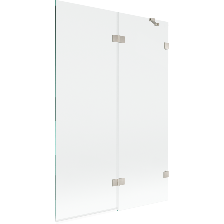 Mexen Lunar vonios ekranas dviejų dalių dešinys 120 x 150 cm, skaidrus, šlifuotas nikelis - 897-120-100-97-00-P