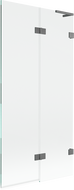 Mexen Lunar L vonios ekranas, dviejų dalių, dešinysis 90 x 150 cm, skaidrus, ginkluotasis metalas - 897L-090-100-95-00-P
