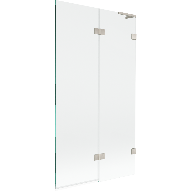 Mexen Lunar L vonios ekrano dujų 2-duris dešinys 100 x 150 cm, skaidrus, šlifuotas nikelis - 897L-100-100-97-00-P