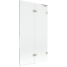 Mexen Lunar L vonios ekrano dujų 2-duris dešinys 100 x 150 cm, skaidrus, šlifuotas nikelis - 897L-100-100-97-00-P