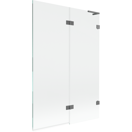 Mexen Lunar L vonios dušo ekranas 2-durų, dešinysis 120 x 150 cm, skaidrus, gun metal - 897L-120-100-95-00-P