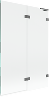 Mexen Lunar L vonios ekrano dešinysis 2-jų sparnų 120 x 150 cm, skaidrus, gun metal - 897L-120-100-95-00-P