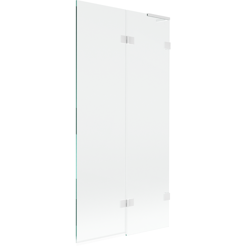 Mexen Lunar L vonios pertvara 2-durė dešinė 90 x 150 cm, permatomas, baltas - 897L-090-100-20-00-P