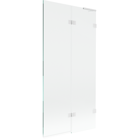 Mexen Lunar L vonios pertvara 2-durė dešinė 90 x 150 cm, permatomas, baltas - 897L-090-100-20-00-P