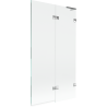 Mexen Lunar L vonios ekrano širmas, 2-jų dalių, dešinys, 100 x 150 cm, skaidrus, chromas - 897L-100-100-01-00-P