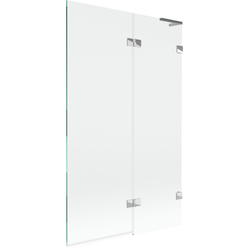 Mexen Lunar L vonios sienelė 2-durų dešinė 110 x 150 cm, skaidrus, chromas - 897L-110-100-01-00-P