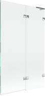 Mexen Lunar L vonios sienelė 2-durų dešinė 110 x 150 cm, skaidrus, chromas - 897L-110-100-01-00-P