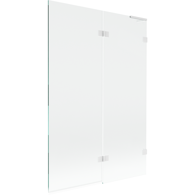 Mexen Lunar L vonios ekrano 2 sparnų dešinės pusės 120 x 150 cm, permatomas, baltas - 897L-120-100-20-00-P