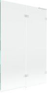 Mexen Lunar L vonios ekrano 2 sparnų dešinės pusės 120 x 150 cm, permatomas, baltas - 897L-120-100-20-00-P