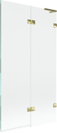Mexen Lunar L vonios pertvara 2-panelių dešinės pusės 100 x 150 cm, skaidrus, auksinis - 897L-100-100-50-00-P
