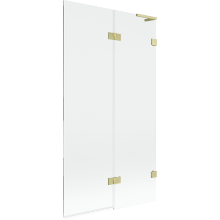 Mexen Lunar L vonios ekrano 2-durų dešinysis 100 x 150 cm, skaidrus, auksinis matinis - 897L-100-100-55-00-P