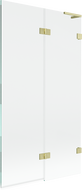 Mexen Lunar L vonios ekrano 2-durų dešinysis 100 x 150 cm, skaidrus, auksinis matinis - 897L-100-100-55-00-P