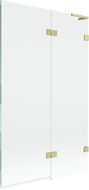 Mexen Lunar L vonios ekrano 2 sparnų dešinysis 110 x 150 cm, skaidrus, auksinis šlifuotas - 897L-110-100-55-00-P